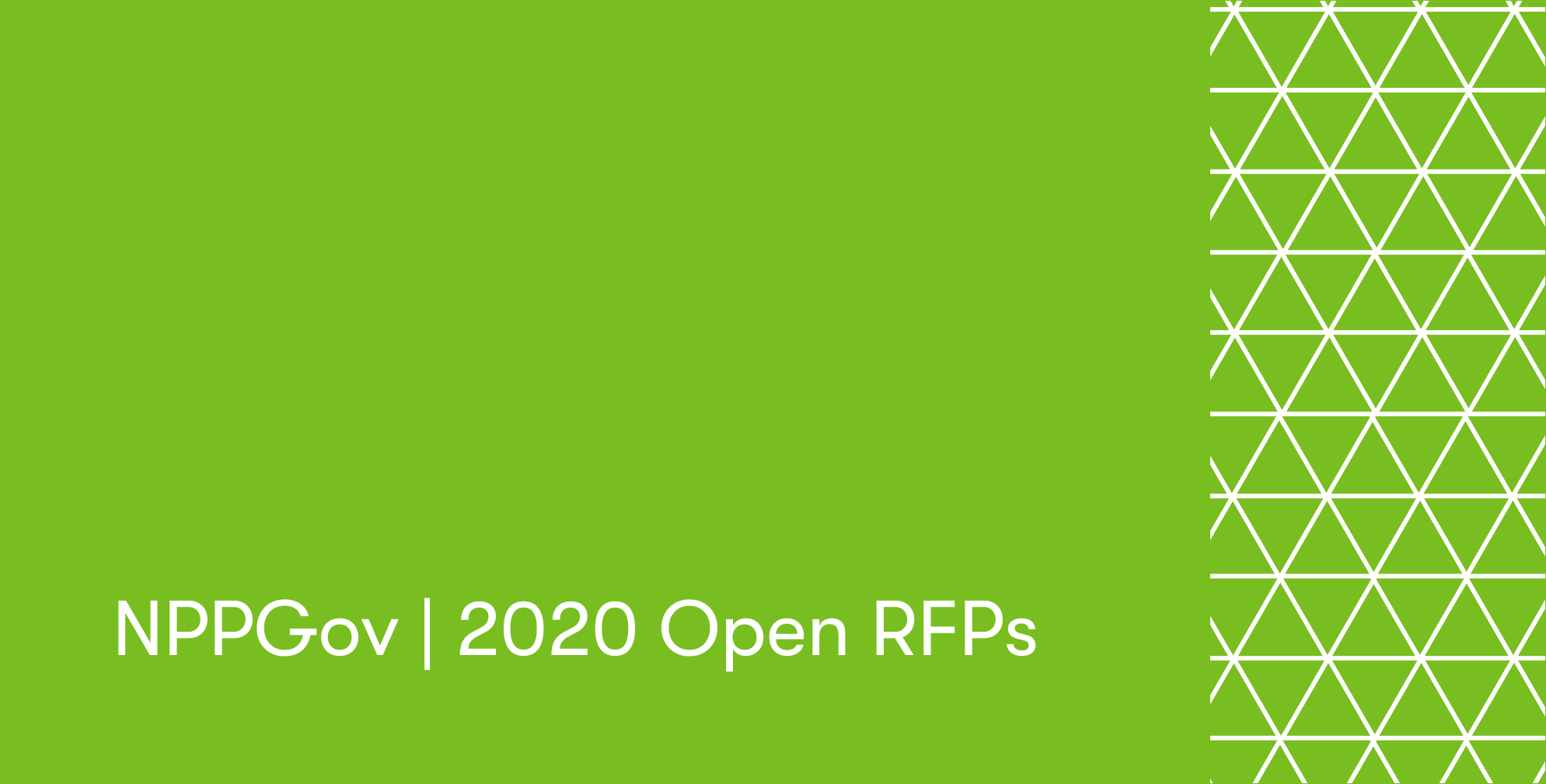 NPPGov 2020 RFP Announcement